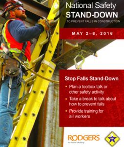National Safety STAND-DOWN to Prevent Falls in Construction